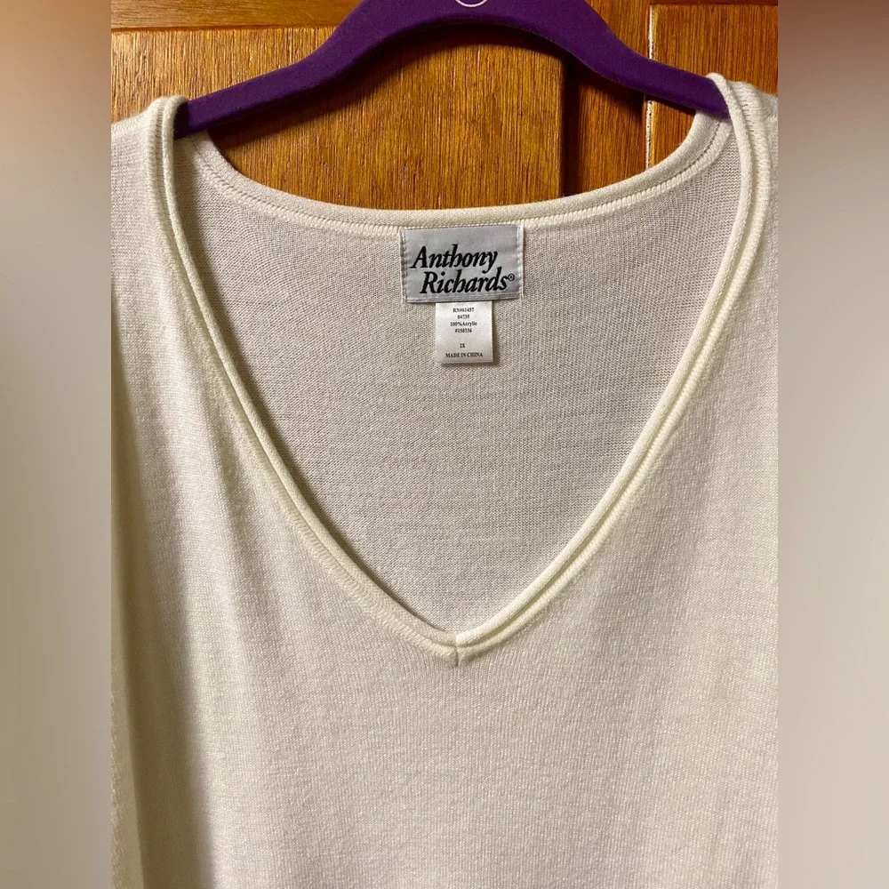 Anthony Richards 2X (22/24) V-neck Sweater  NWOT - Picture 3 of 8